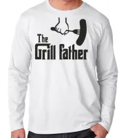 Camiseta manga longa Infantil ou Adulto Pai churrasco assador churrasqueira - Foto 3