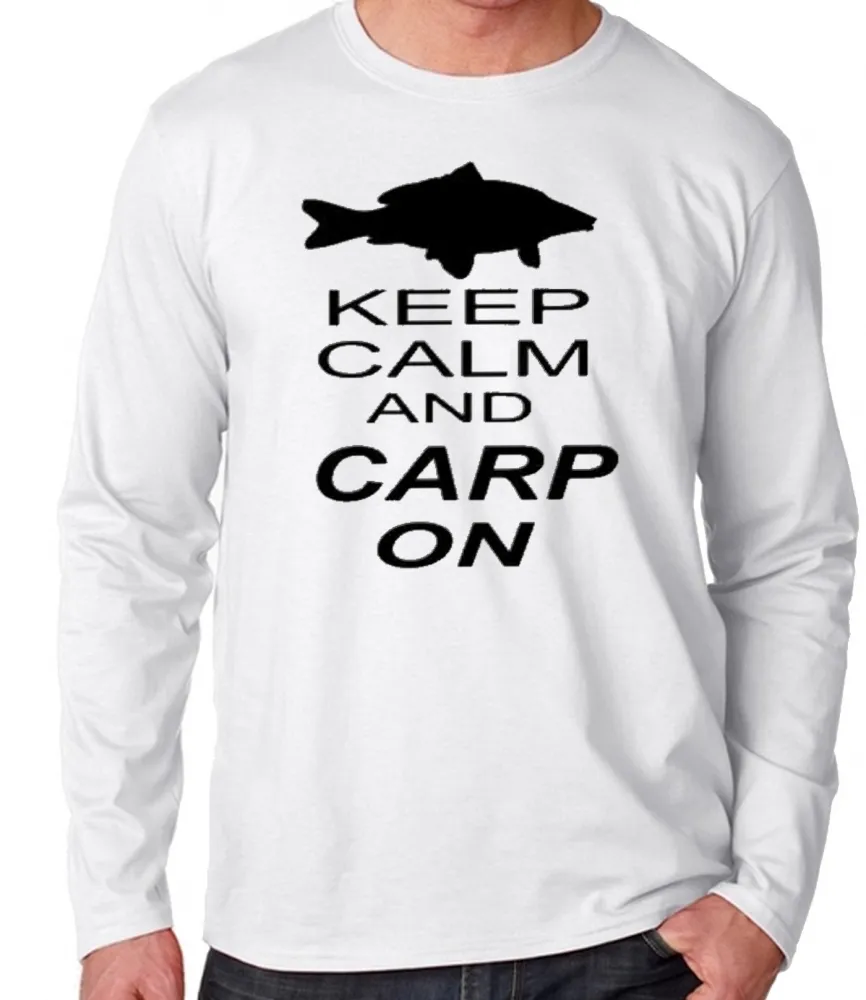 Camiseta manga longa Infantil ou Adulto Peixe pescaria pescador carpa on Imagem