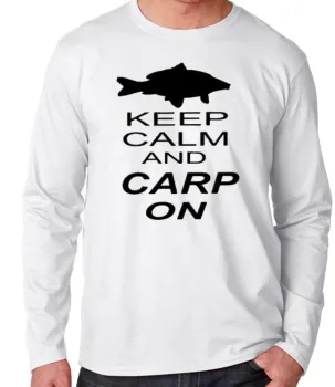 Camiseta manga longa Infantil ou Adulto Peixe pescaria pescador carpa on