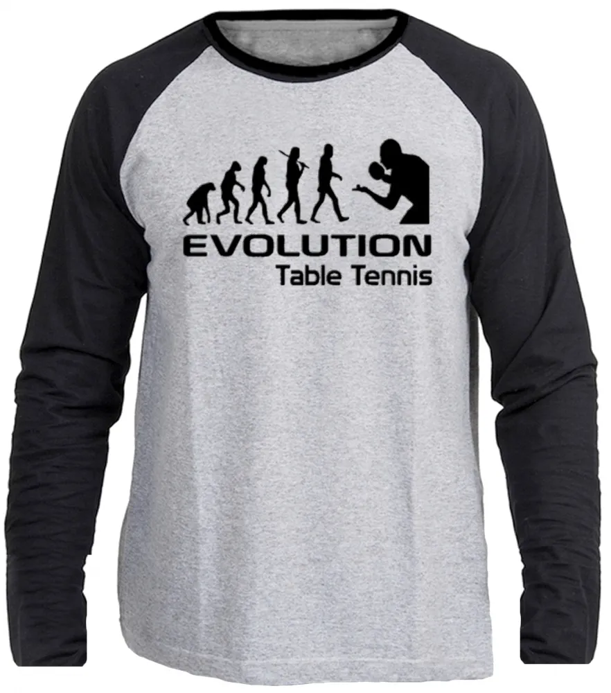 Camiseta manga longa Infantil ou Adulto Ping pong tenis de mesa jogador Imagem