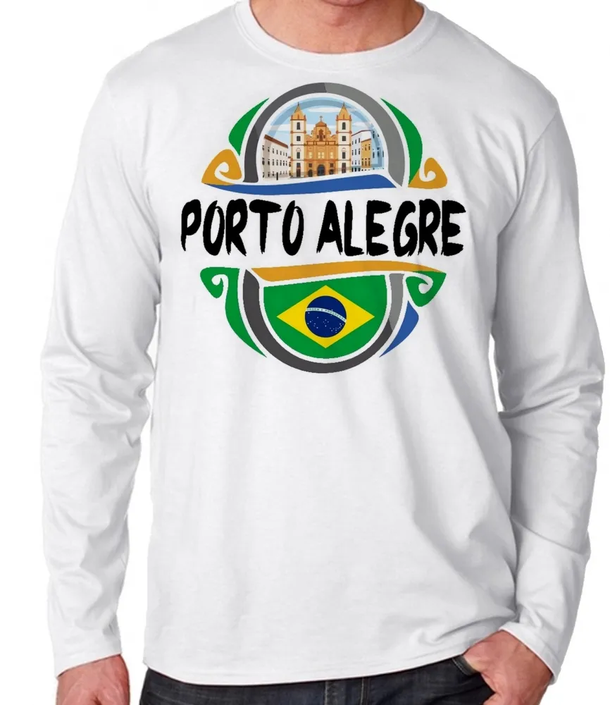 Camiseta manga longa Infantil ou Adulto Porto Alegre Rio grande do Sul gaucho Imagem