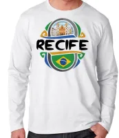 Camiseta manga longa Infantil ou Adulto recife Pernambuco lembrança - Foto 2