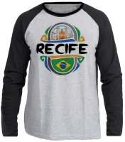 Camiseta manga longa Infantil ou Adulto recife Pernambuco lembrança - Foto 3