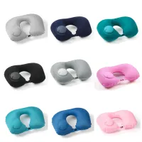 Travesseiro De Viagem Avião Inflável Super Leve Portátil Pescoço U-Forma Automática Inflável Cervical Travesseiro - Foto 2