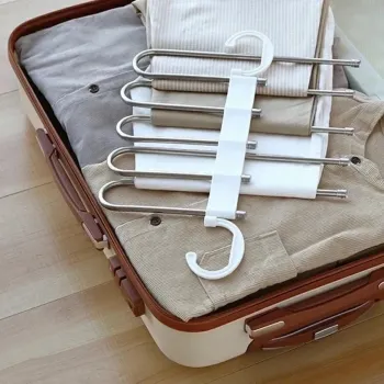 Cabide Multifuncional para Calças de Inox com 5 Divisórias Cabide Mágico - Foto 2