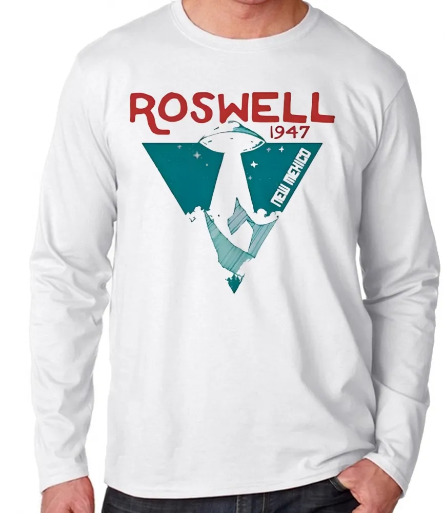 Camiseta manga longa Infantil ou Adulto Roswell area 51 alien et ovni venom