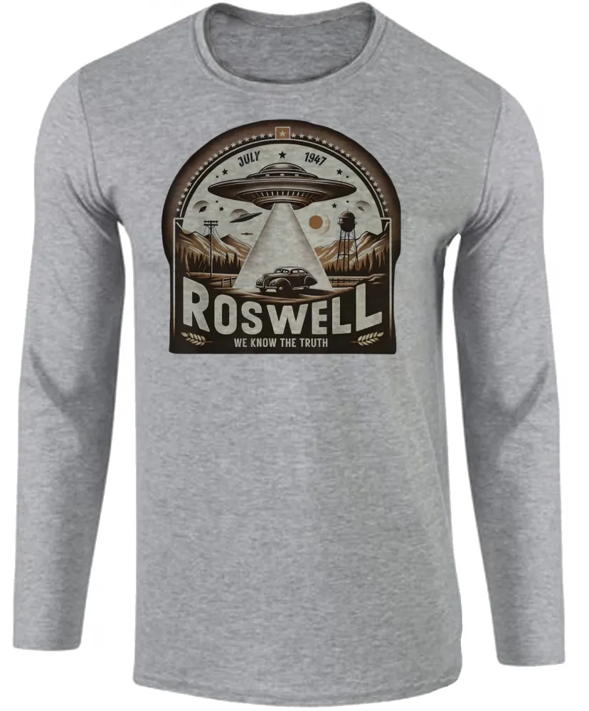 Camiseta manga longa Infantil ou Adulto roswell et area 51 varginha alien