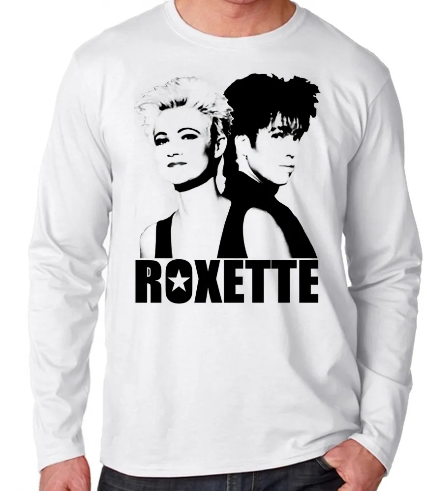Camiseta manga longa Infantil ou Adulto Roxette banda rock antiga