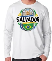 Camiseta manga longa Infantil ou Adulto Salvador Bahia lembrança - Foto 2