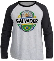 Camiseta manga longa Infantil ou Adulto Salvador Bahia lembrança - Foto 3