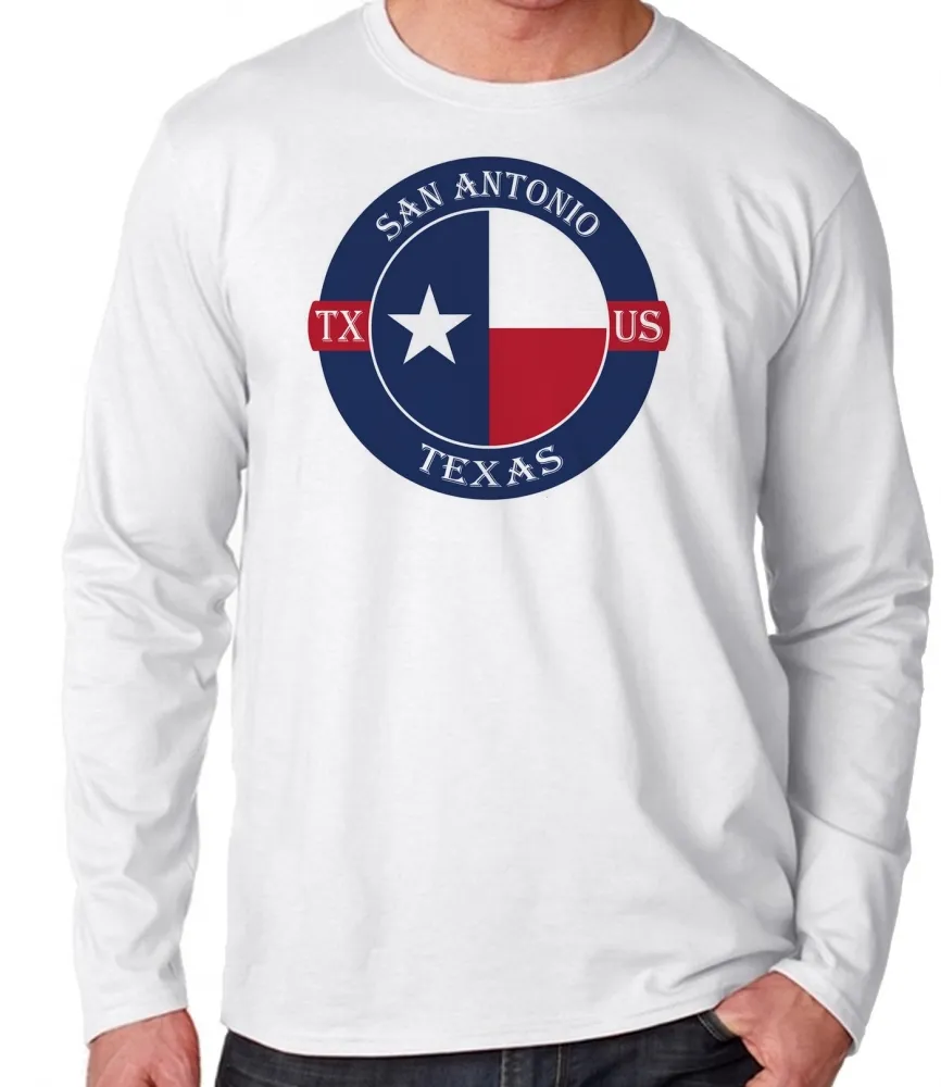 Camiseta manga longa Infantil ou Adulto San Antonio Texas lembrança