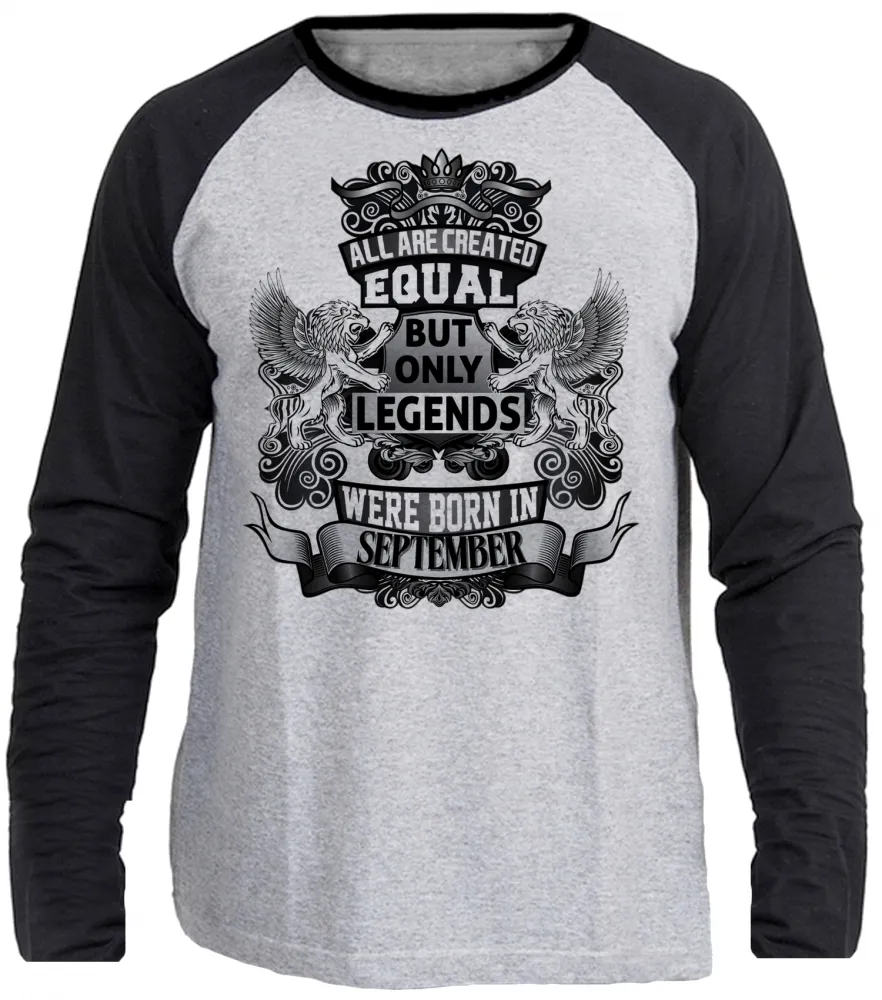 Camiseta manga longa Infantil ou Adulto Setembro Aniversário Melhores nasceram