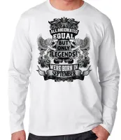 Camiseta manga longa Infantil ou Adulto Setembro Aniversário Melhores nasceram - Foto 3