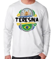 Camiseta manga longa Infantil ou Adulto Teresina Piaui lembrança Brasil - Foto 2