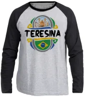 Camiseta manga longa Infantil ou Adulto Teresina Piaui lembrança Brasil - Foto 3