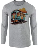Camiseta manga longa Infantil ou Adulto trem colorido trensurb - Foto 2