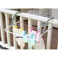 Varal Portátil De Janela Apartamento Varanda Seca Roupas Retrátil - Foto 5