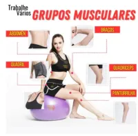 Bola de Ginástica Suíça Yoga Pilates Bola de Pilates Inflável Anti Estouro com bomba para encher - Foto 6
