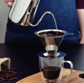 Coador Filtro De Café Aço Inox Sem Uso De Papel 102 - Foto 2