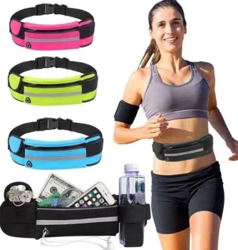 1PC Saco De Corrida Cintura Feminino Masculino Fanny Pack Celular Ginásio Ciclismo pochete porta agua