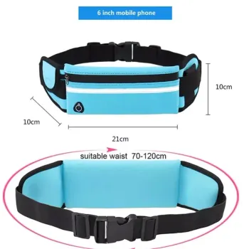 1PC Saco De Corrida Cintura Feminino Masculino Fanny Pack Celular Ginásio Ciclismo pochete porta agua - Foto 2