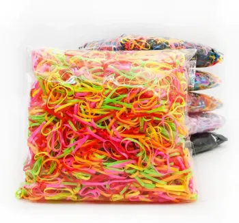 100 PEÇAS Baby Aldult TPU Elásticos Descartáveis Para Crianças Faixas De Cabelo Elásticas Meninas De Borracha