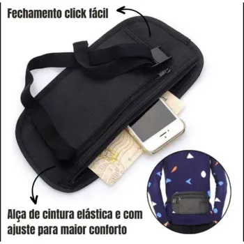 Pochete Doleira, Porta Dinheiro, Passaporte, Documentos