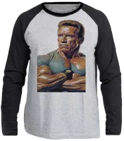 Camiseta manga longa Infantil ou Adulto arnold schwarzenegger musculação - Foto 3