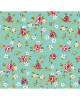  TECIDO CALDEIRA LÚCIA TIFFANY COM ROSA COR 17