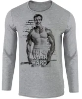 Camiseta manga longa Infantil ou Adulto arnold work hard croos fit academia maromba - Foto 2