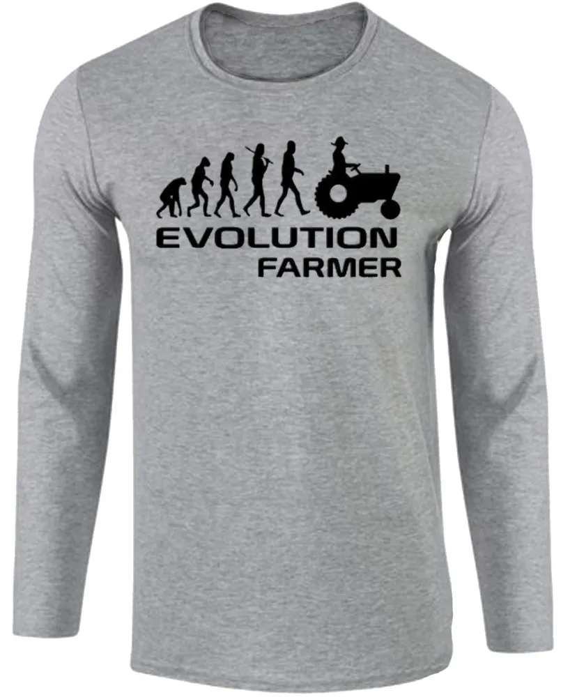 Camiseta manga longa Infantil ou Adulto Agricultor trator colono fazendeiro