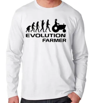 Camiseta manga longa Infantil ou Adulto Agricultor trator colono fazendeiro - Foto 2