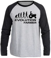 Camiseta manga longa Infantil ou Adulto Agricultor trator colono fazendeiro - Foto 3