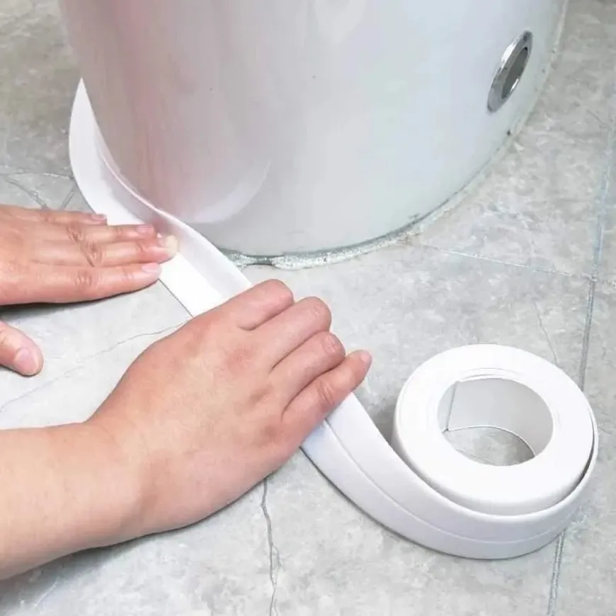 Fita Antimofo Selante Branca De Pvc À Prova de agua. Imagem