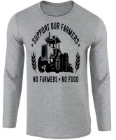  Camiseta manga longa Infantil ou Adulto Agricultor trator colono fazendeiro - Foto 3