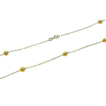 Colar de ouro 18k com bolas 4,0 mm - GA074 - Foto 2