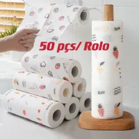 Rolo Pano De Limpeza Reutilizável 50 Peças Absorvente Água Preguiçoso Lava e Seca Multiuso - Foto 2