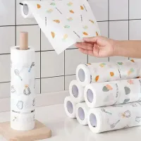 Rolo Pano De Limpeza Reutilizável 50 Peças Absorvente Água Preguiçoso Lava e Seca Multiuso - Foto 9