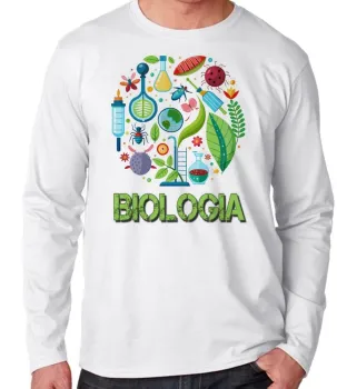 Camiseta manga longa Infantil ou Adulto Biologia biologo profissão - Foto 2
