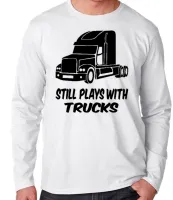 Camiseta manga longa Infantil ou Adulto caminhão play caminhoneiro motorista - Foto 3