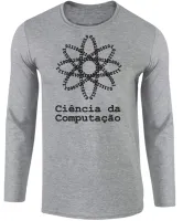 Camiseta manga longa Infantil ou Adulto Ciência da computação binario - Foto 2