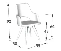 Cadeira Giratória Maya com Braços - Foto 6