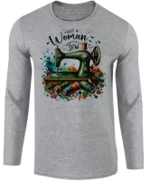 Camiseta manga longa Infantil ou Adulto Costureira costura profissão - Foto 2