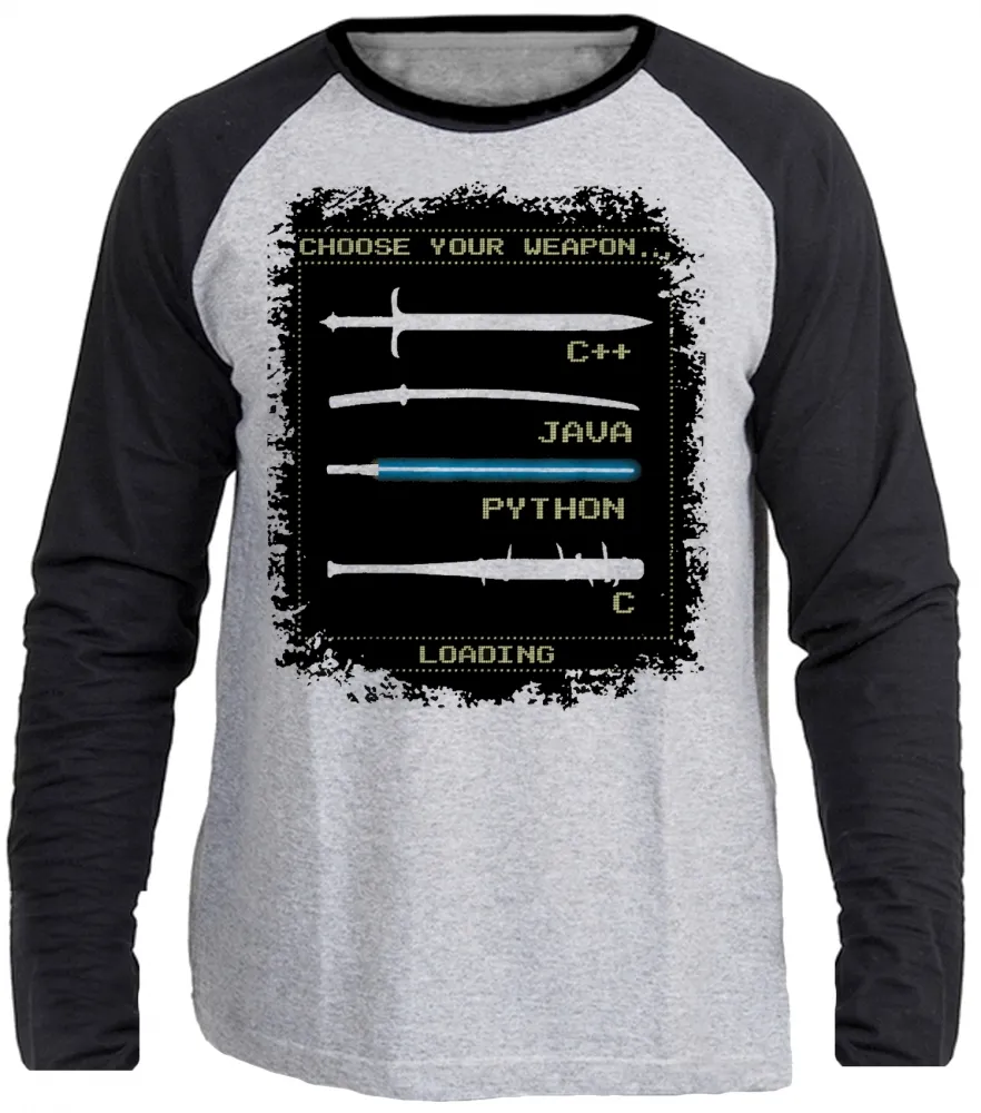 Camiseta manga longa Infantil ou Adulto Design grafico programador ti Imagem