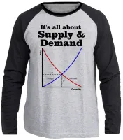 Camiseta manga longa Infantil ou Adulto Economia economista profissão - Foto 3