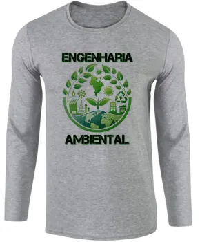 Camiseta manga longa Infantil ou Adulto Engenharia Ambiental profissão - Foto 2