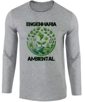 Camiseta manga longa Infantil ou Adulto Engenharia Ambiental profissão - Foto 2