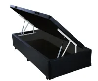 Base Baú Solteiro blindada Acartonado Premium 38 cm + 5 cm pés oferta 