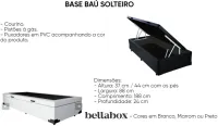 Base Baú Solteiro blindada Acartonado alto nivel 42 cm  - Foto 4