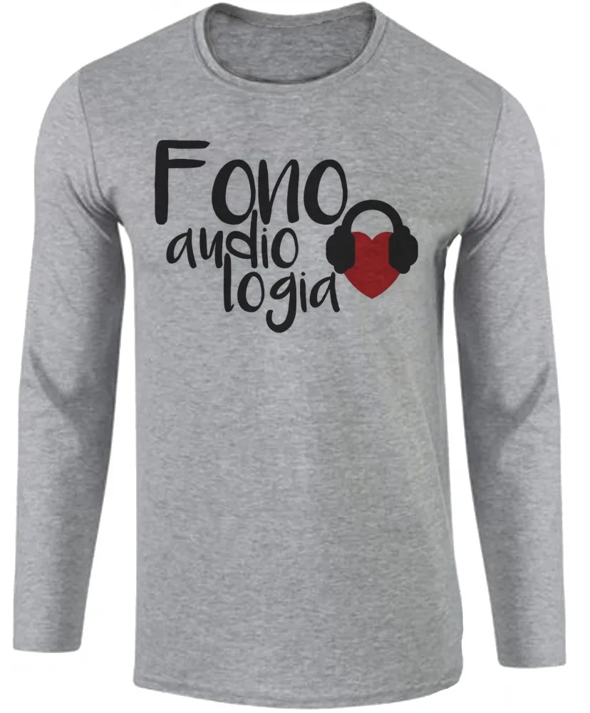 Camiseta manga longa Infantil ou Adulto Fonoaudiologia fonoaudiologa profissão